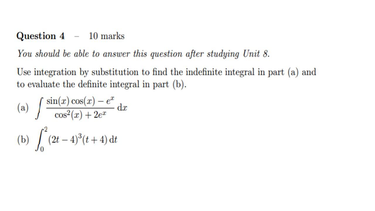 Solved Question 4 10 marks You should be able to answer this | Chegg.com