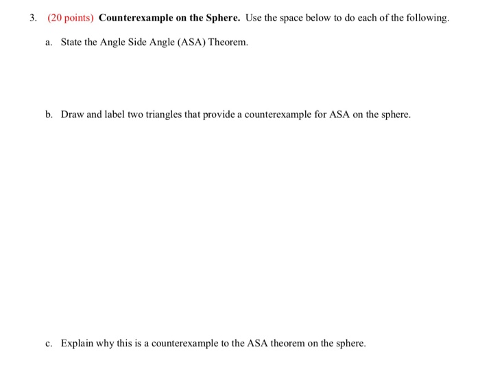 Solved 3. (20 points) Counterexample on the Sphere. Use the | Chegg.com