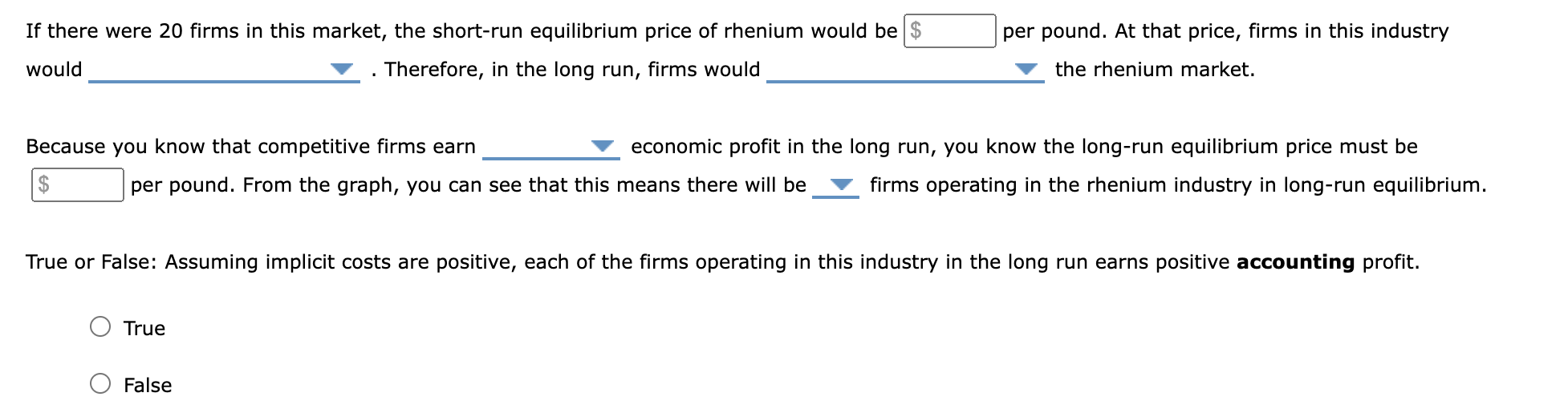 Solved Consider the competitive market for rhenium. Assume | Chegg.com