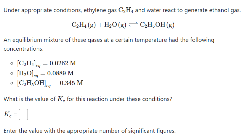 Solved Under appropriate conditions ethylene gas C2H4 and Chegg