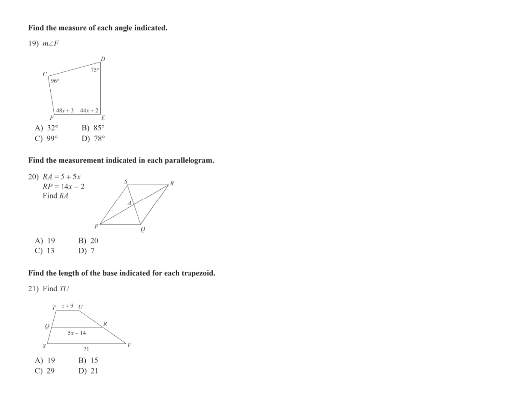 Find The Measure Of Each Angle Indicated 19 Mf 759 Chegg Com
