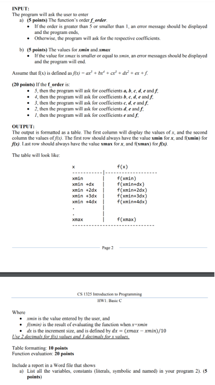 Solved INPUT The Program Will Ask The User To Enter A) (5 | Chegg.com