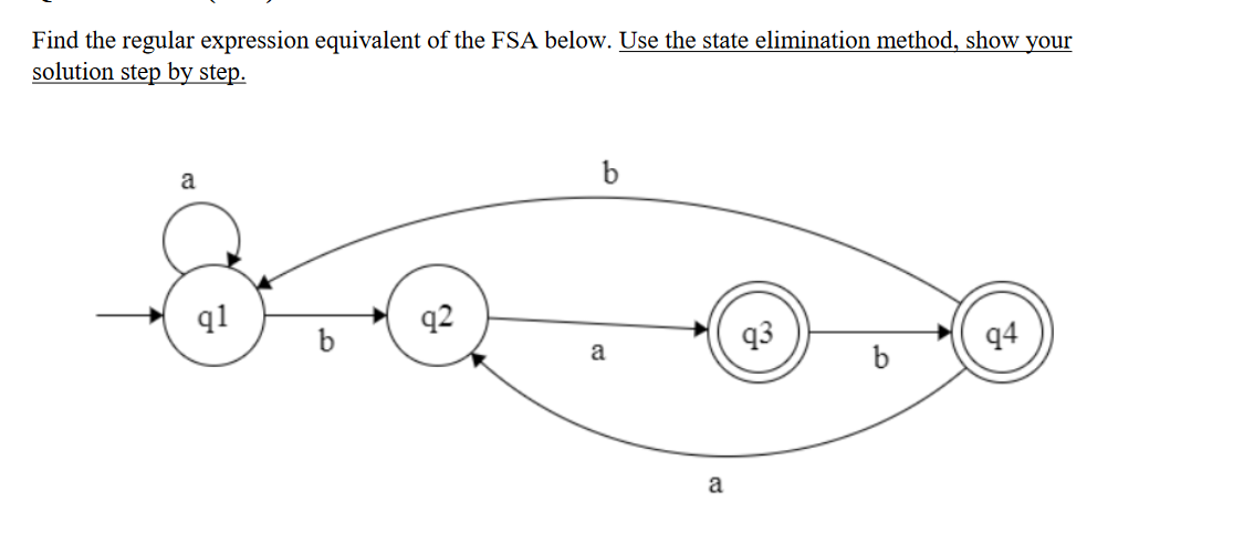 Solved Find The Regular Expression Equivalent Of The FSA | Chegg.com