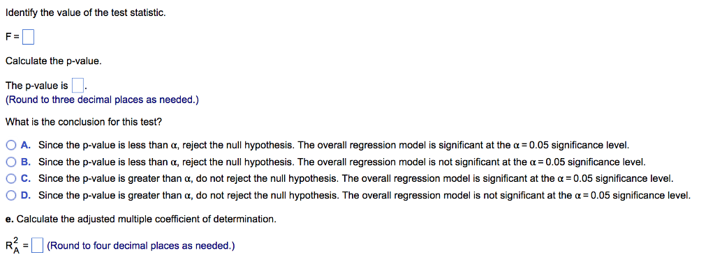 Solved Consider the following ANOVA table for a multiple | Chegg.com