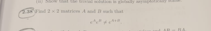 Solved (11) Show that the trivial solution is globally | Chegg.com