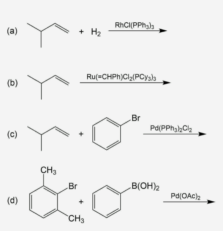 Solved RhCI(PPh3)3 + H2 Ru(=CHPh)C12(PCy3)3 con y He | Chegg.com