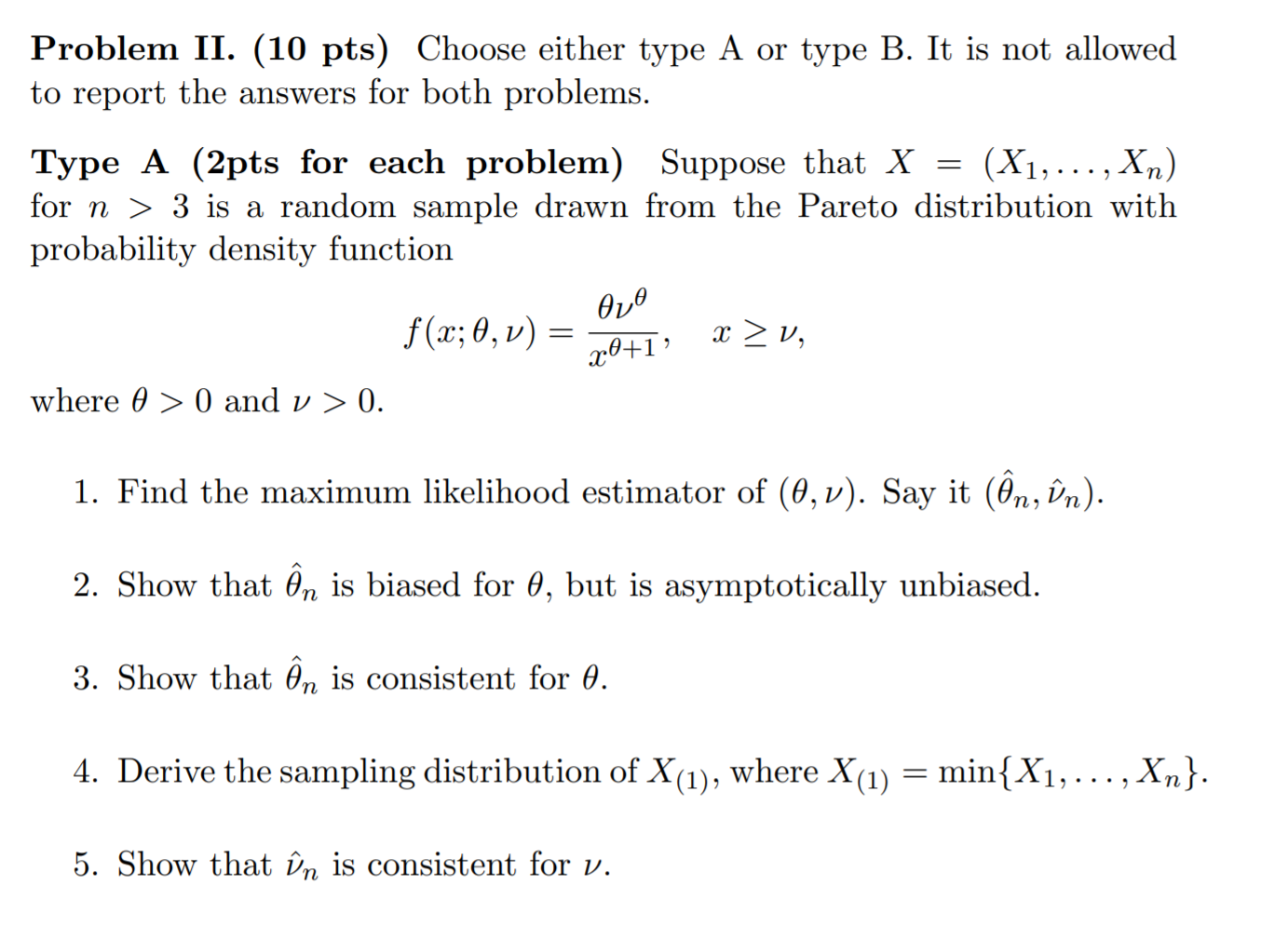 Solved Problem Ii 10 Pts Choose Either Type A Or Type Chegg Com