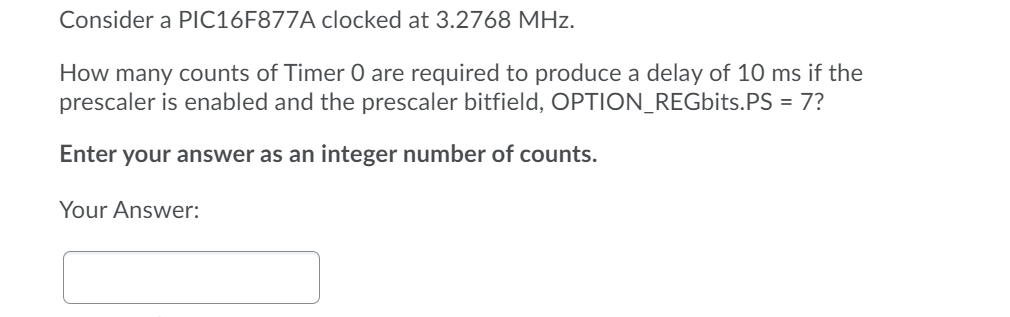 Solved Consider a hardware timer supplied by a synchronous | Chegg.com
