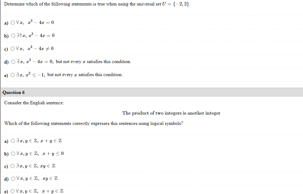 Solved Determine which of the following statements is true | Chegg.com