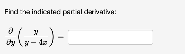 partial derivative of 4xy