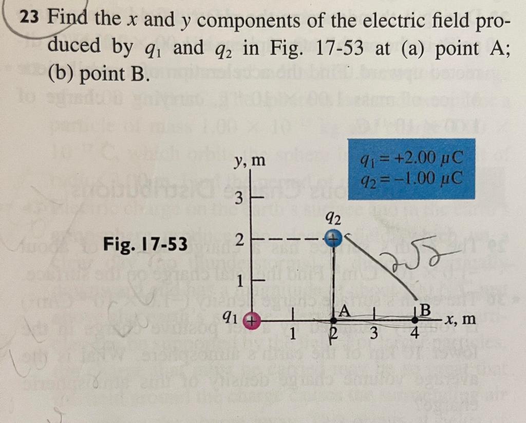 Solved 23 Find the x and y components of the electric field | Chegg.com