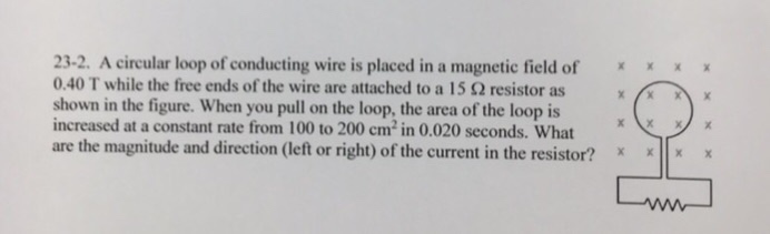 Solved A Circular Loop Of Conducting Wire Is Placed In A | Chegg.com