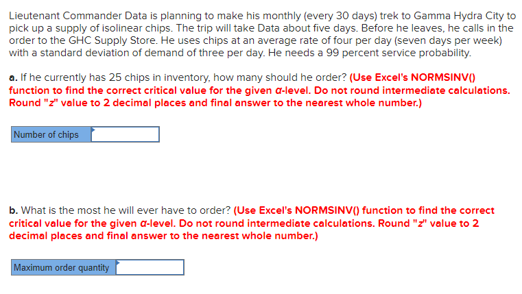 Solved Lieutenant Commander Data is planning to make his | Chegg.com