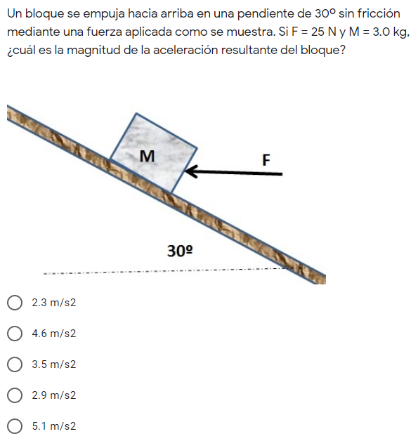 Solved Un Bloque Se Empuja Hacia Arriba En Una Pendiente De | Chegg.com