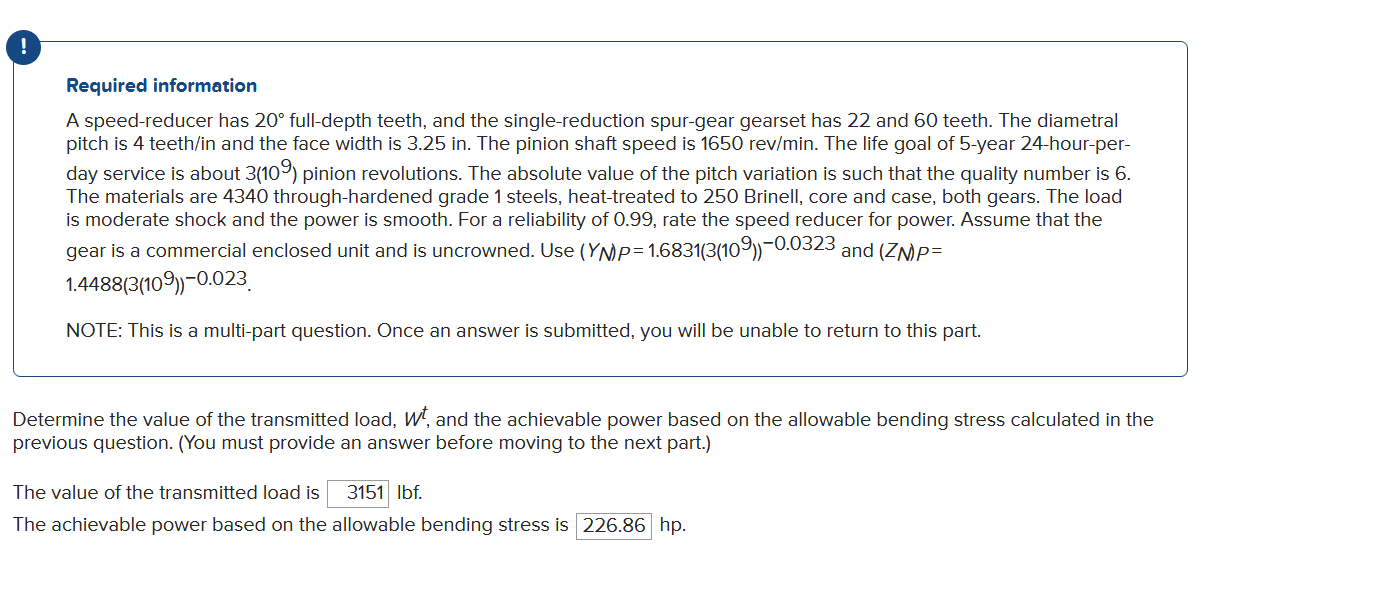 Solved Required information A speed-reducer has 20° | Chegg.com