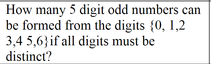 Solved How Many 5 Digit Odd Numbers Can Be Formed From The | Chegg.com