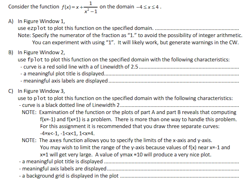 Solved 1 Consider the function f(x)=x+- on the domain | Chegg.com