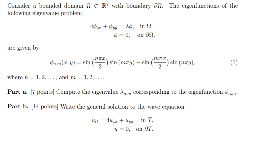 Solved Consider a bounded domain 22 C R2 with boundary 892. | Chegg.com
