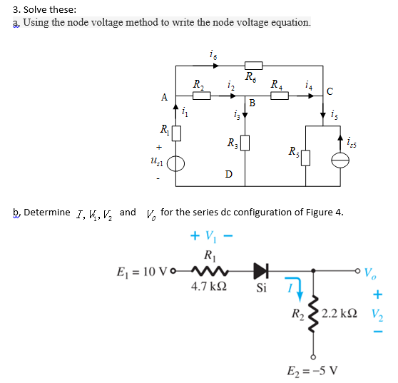 Solved 3. Solve these: 2. Using the node voltage method to | Chegg.com