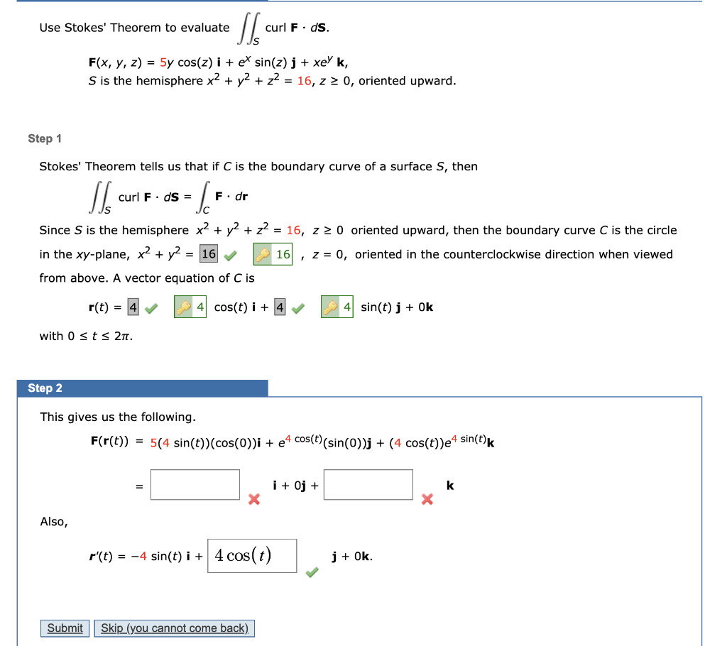 Solved Use Stokes Theorem To Evaluate Curl F Ds F X Y Chegg Com