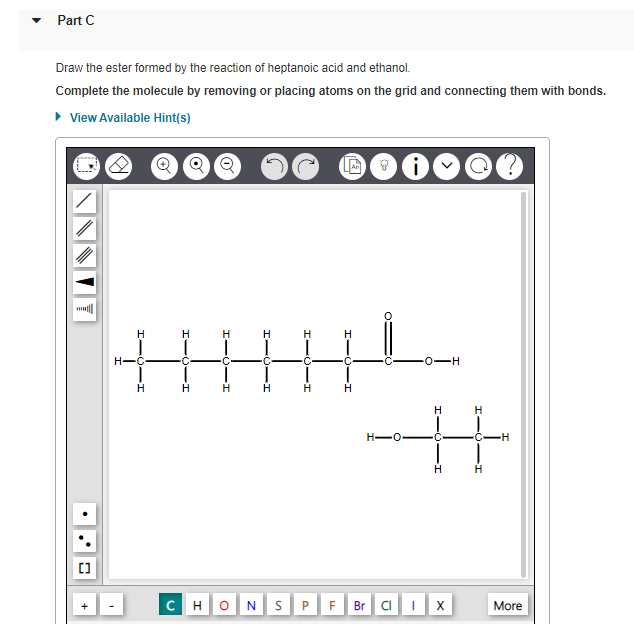 Solved Part C Draw the ester formed by the reaction of