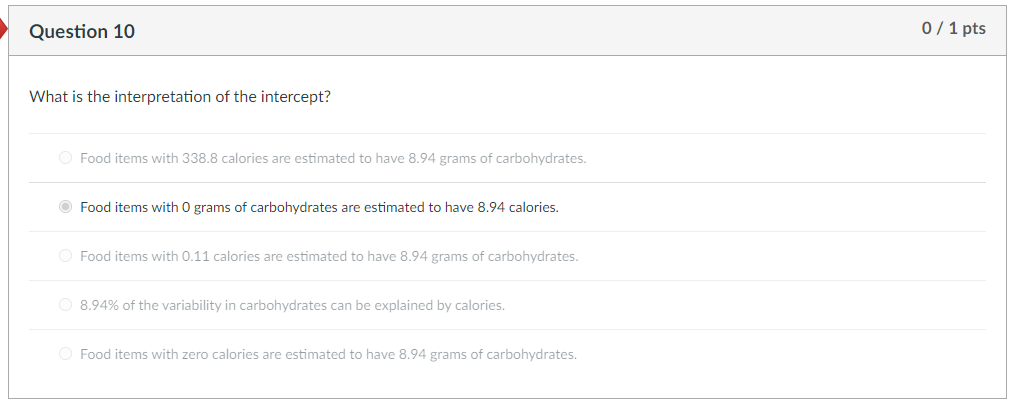 Question 9 0 / 1 pts Which of the following is a true | Chegg.com