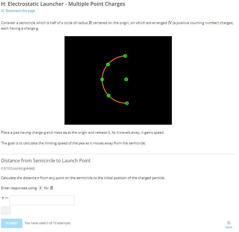 Solved H: Electrostatic Launcher - Multiple Point Charges | Chegg.com