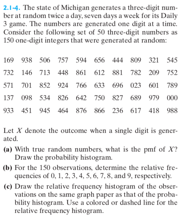 Solved 2.14. The state of Michigan generates a threedigit