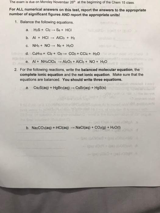 Solved which 3. In the following reactions, identify which | Chegg.com