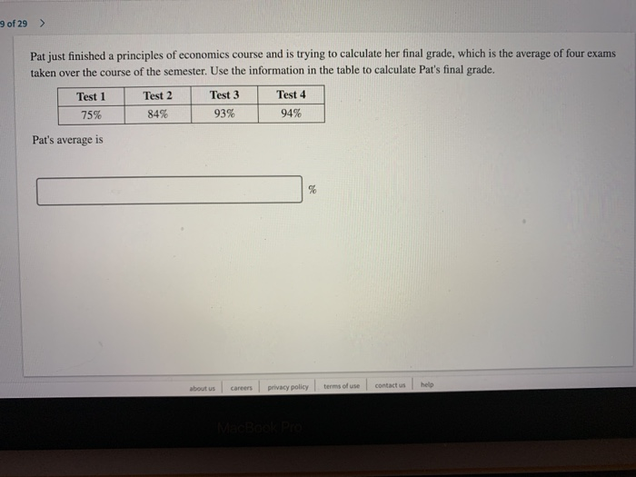 Solved 9 of 29> Pat just finished a principles of economics | Chegg.com