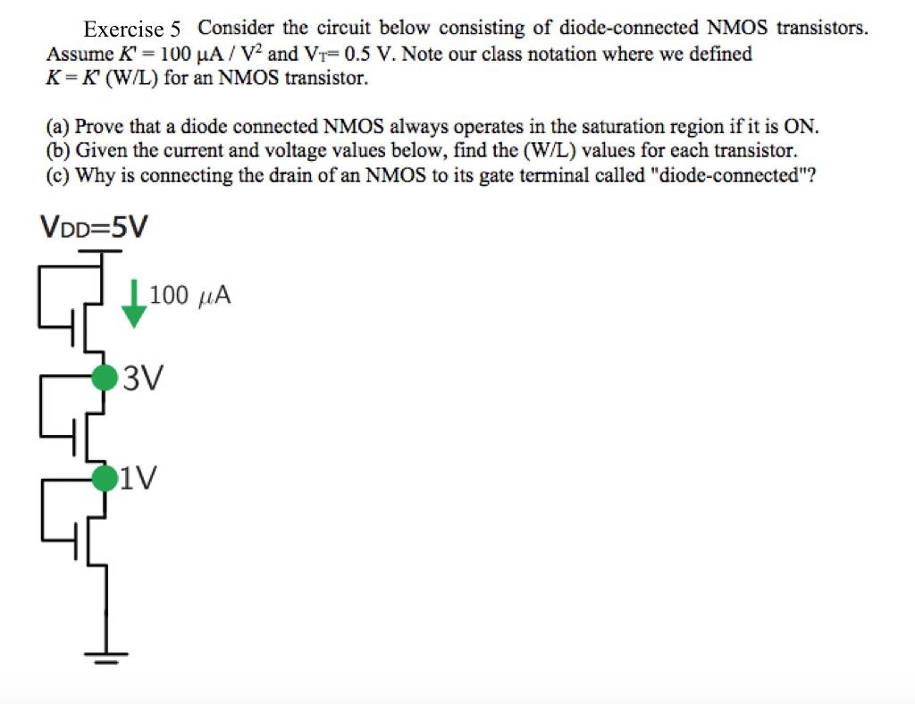 Solved Exercise 5 Consider the circuit below consisting of | Chegg.com