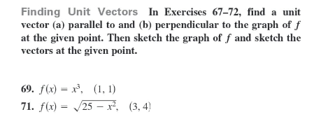 Solved Finding Unit Vectors In Exercises 67-72, find a unit | Chegg.com