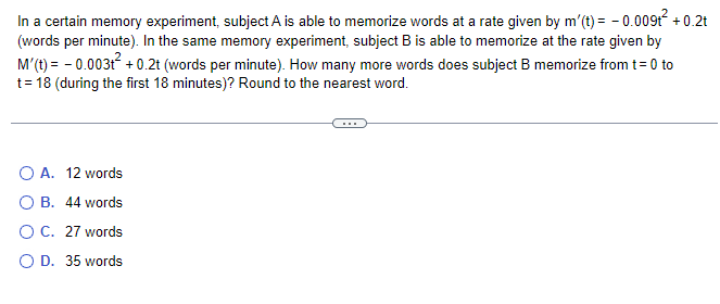 Solved In A Certain Memory Experiment, Subject A Is Able To | Chegg.com