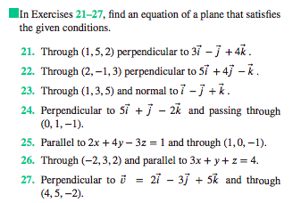 Solved In Exercises 16-20, find a normal vector to the | Chegg.com