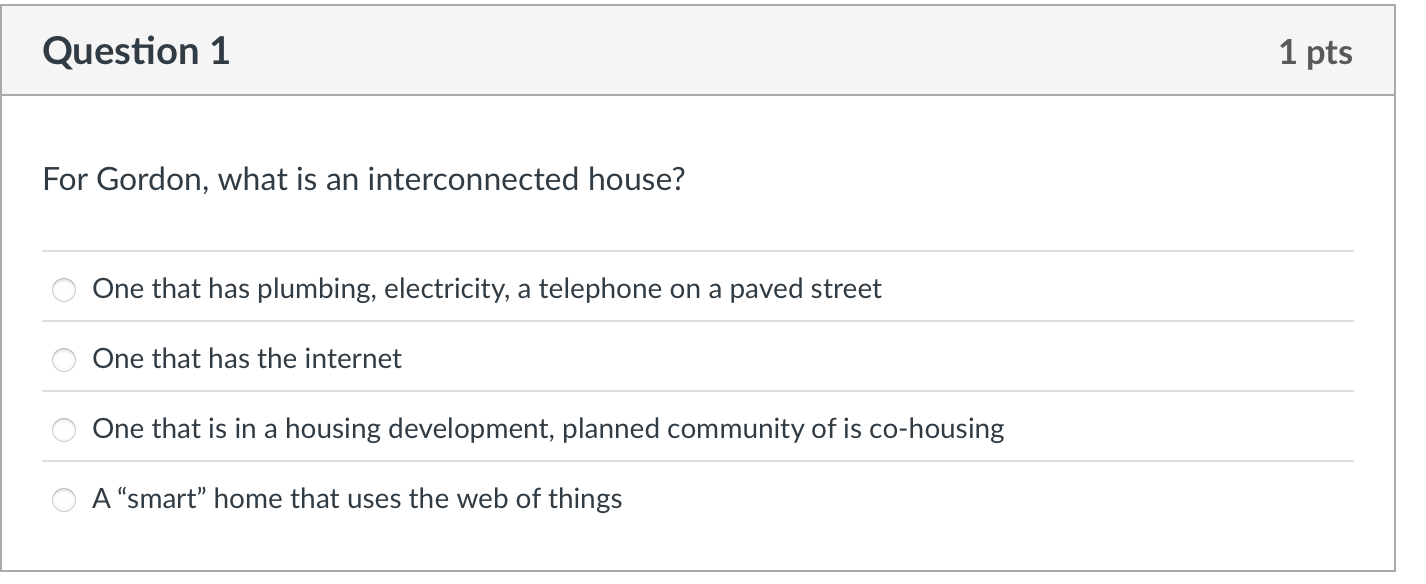Solved Question 1For Gordon, what is an interconnected