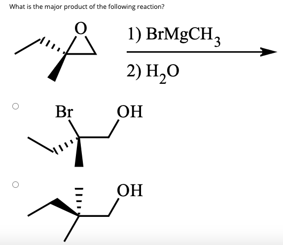 Solved What is the major product of the following reaction? | Chegg.com