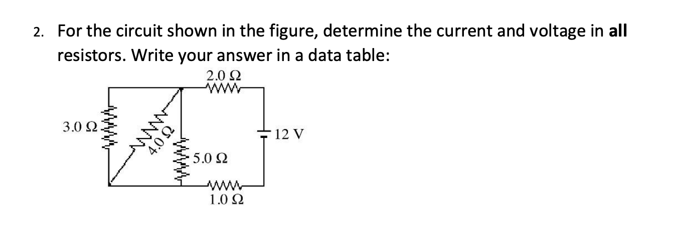 Solved 2. For the circuit shown in the figure, determine the | Chegg.com