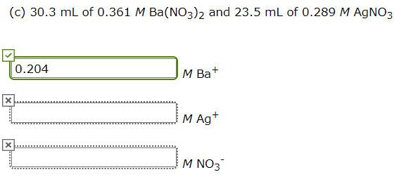 Solved Determine the molar concentration of each ion present | Chegg.com