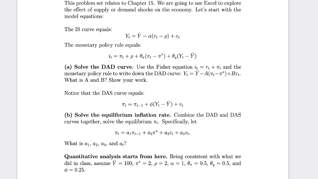 This Problem Set Relates To Chapter 15 We Are Goi Chegg Com