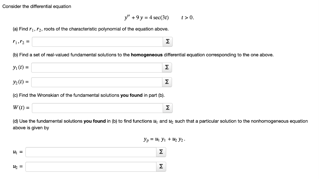 Solved Consider the differential equation | Chegg.com