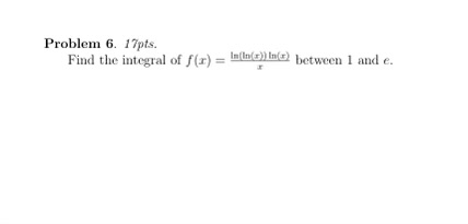 how to solve the integral of ln x