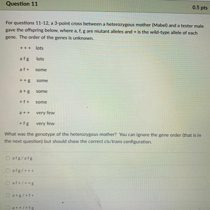 Solved Question 11 0.5 pts For questions 11-12, a 3-point | Chegg.com