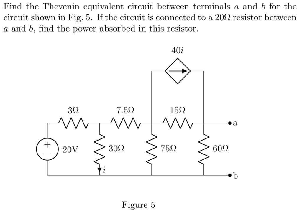 Solved Find the Thevenin equivalent circuit between | Chegg.com