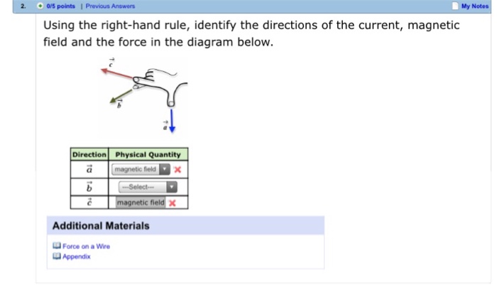 Solved Using the right-hand rule, identify the directions of | Chegg.com