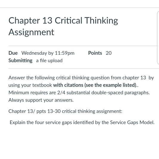 chapter 13 critical thinking answers