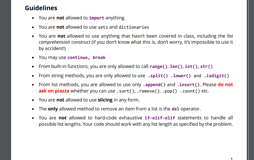 Solved The signature of each function is provided below, do | Chegg.com