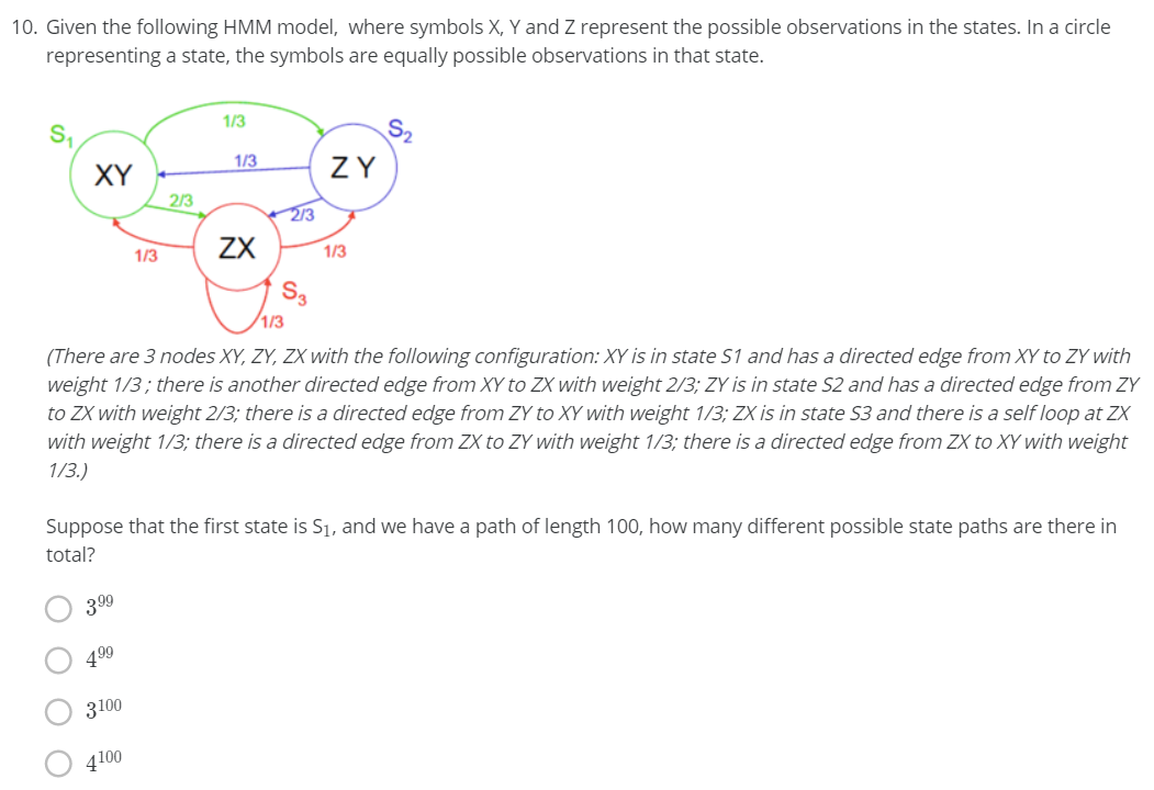Solved 6. Consider the following hidden Markov model which | Chegg.com