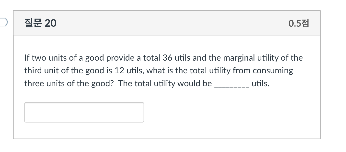 Solved If two units of a good provide a total 36 utils and | Chegg.com