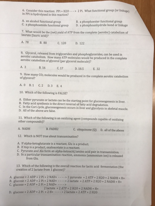 Solved Consider this reaction: PPi + H2O 2 Pi. What | Chegg.com