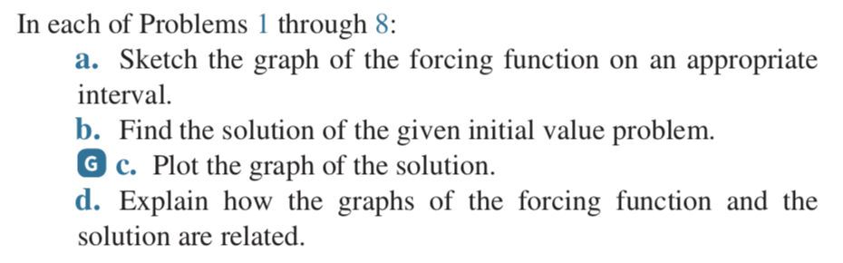 Solved In each of Problems 1 through 8: a. Sketch the graph | Chegg.com